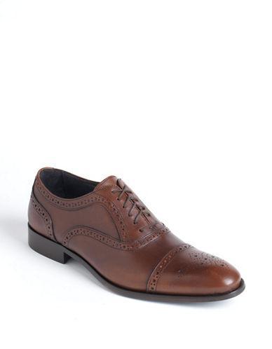 Black Brown 1826 Black Brown 1826 Leather Wingtip Oxfords