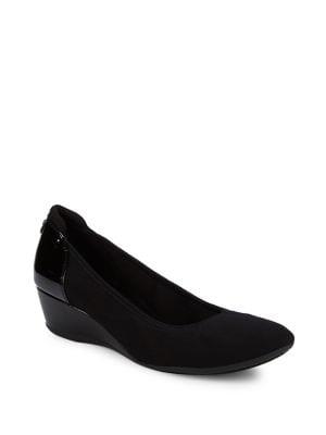 Anne Klein Mixed-media Ballet Wedges