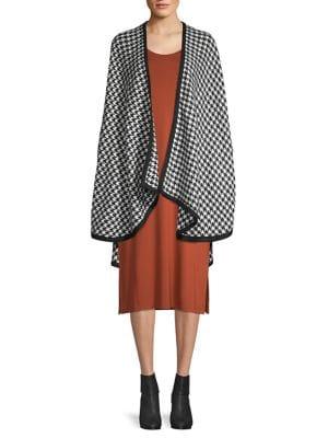 Lord & Taylor Houndstooth Ruana