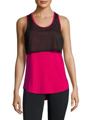 Copper Fit Pro Mesh Overlay A-line Tank Top