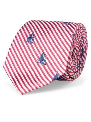 Lauren Ralph Lauren Sailboat Silk Seersucker Tie