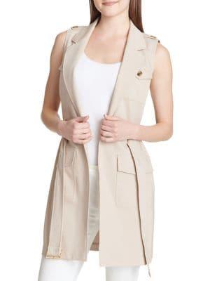 Calvin Klein Sleeveless Belted Trench Vest