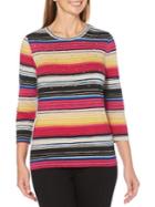 Rafaella Striped Cotton-blend Top