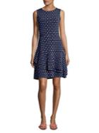 Ivanka Trump Printed Sleeveless Fit-and-flare Dress