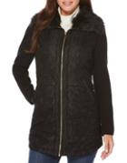 Rafaella Quilted Faux Fur Puffer Jacket