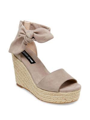 Design Lab Vero Faux-suede Wedged Espadrilles