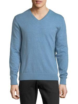 Black Brown Classic V-neck Sweater