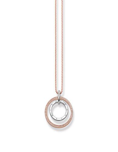 Thomas Sabo Circles Pave Zirconia And .925 Sterling Silver Necklace