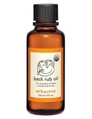 Erbaviva Organic Back Rub Oil- 4 Oz.