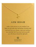 Dogeared Aim High 14k Gold Pendant Necklace