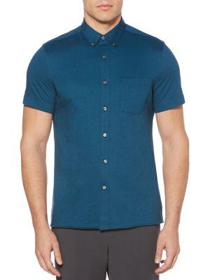 Perry Ellis Slim Solid Button-down Shirt