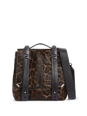 Allsaints Vincent Leopard-dot Calf Hair Backpack