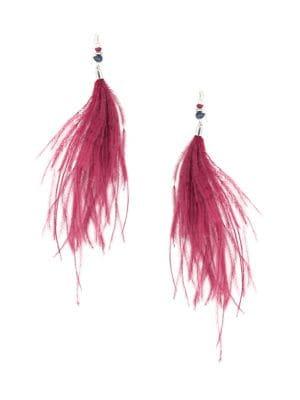 Design Lab Lord & Taylor Feather Drop Earrings