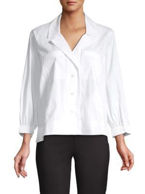 Donna Karan Ribbed-cuff Utility Shirt