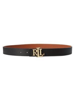 Lauren Ralph Lauren Reversible Logo Leather Belt