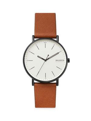 Skagen Signatur Brown Leather Watch