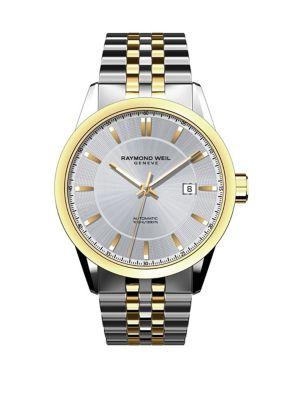 Raymond Weil Freelancer Stainless Steel Logo Automatic Bracelet Watch