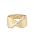 Laundry By Shelli Segal Pave Crystal Twisted Ring