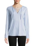 Marc New York Performance Lace-up Long-sleeve Tee