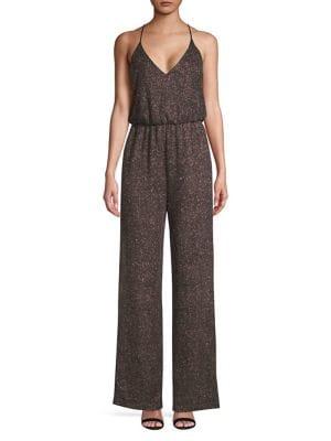Wayf Sleeveless Glitter Jumpsuit