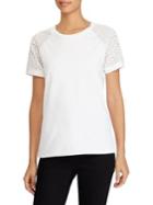 Lauren Ralph Lauren Petite Eyelet Raglan Tee