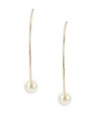 Design Lab Lord & Taylor Curved Faux Pearl-accented Drop Earrings