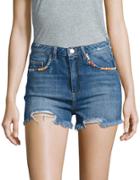 French Connection Rufaro Distressed Shorts