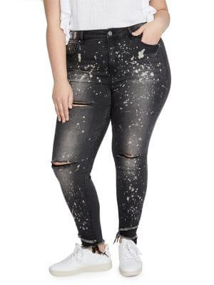 Rachel Rachel Roy Plus High-rise Fray-hem Skinny Jeans