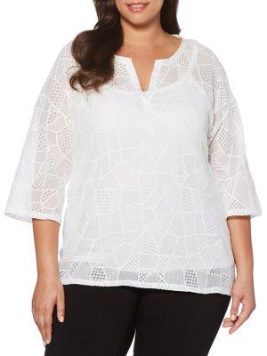 Rafaella Plus Patchwork Lace Top