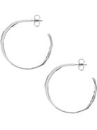 Robert Lee Morris Silver-plated Hammered Hoop Earrings