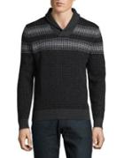 Michael Kors Houndstooth Print Merino Wool Sweater