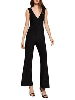 Bcbgeneration Metallic Surplice Jumpsuit