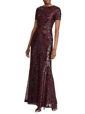 Lauren Ralph Lauren Sequined Evening Gown