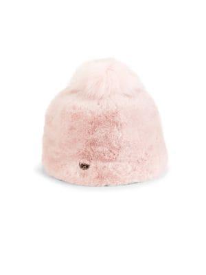 Ugg Faux Fur Pom Beanie