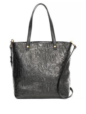 America And Beyond Saratoga Convertible Leather Shopper