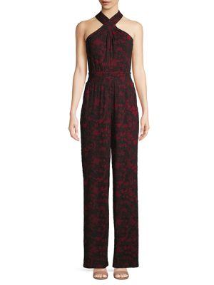 Michael Michael Kors Floral Halterneck Jumpsuit