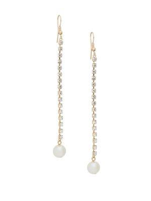 Design Lab Rhinestone Linear Earrings