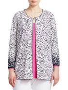 Nic+zoe Plus Pick Up Printed Cardigan