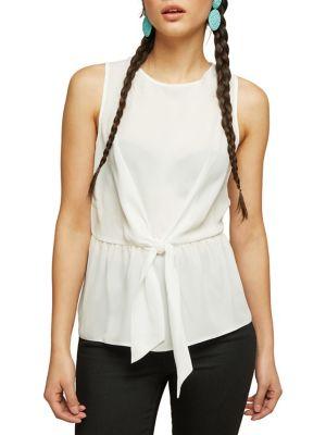 Miss Selfridge Peplum Tie Shell Top