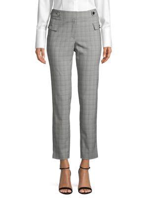 Calvin Klein Windowpane-print Cropped Pants