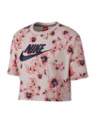 Nike Floral Cotton Cropped Tee
