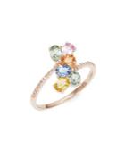 Lord & Taylor Multicolor Sapphire, Diamond And 14k Rose Gold Ring