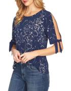 Cece Ditsy Swirls Knit Top