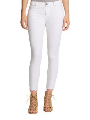 William Rast Star Textured Skinny-fit Cropped Pants