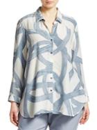 Nic+zoe Plus Round About Brushstroke Shirt