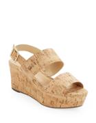 Schutz Fankia Cork Platform Wedge Sandals