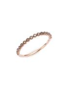 Lord & Taylor 14k Rose Gold And Brown Diamond Ring