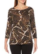 Rafaella Leopard-print Cotton Top