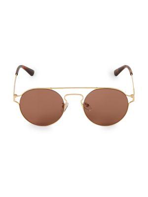 Mcq By Alexander Mcqueen 53mm Double-bar Round Sunglasses