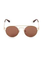 Mcq By Alexander Mcqueen 53mm Double-bar Round Sunglasses
